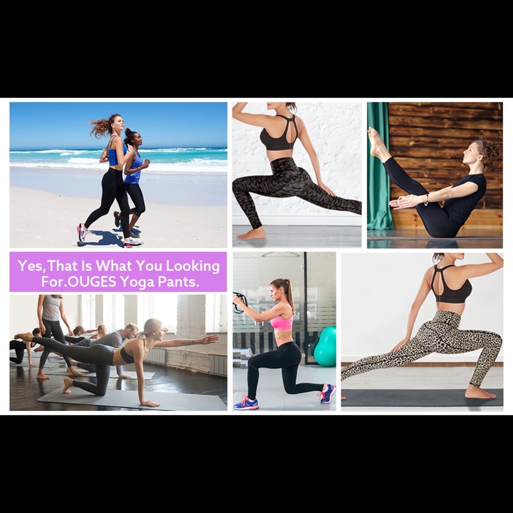 HP🐆♥️SEXY OUGES LEOPARD PRINT HIGH WAIST 7/8 ACTIVEWEAR YOGA LEGGINGS w/POCKETS - Picture 11 of 16